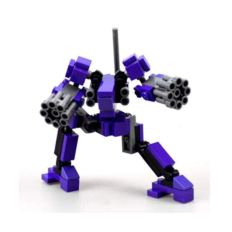 4PCS Robot Model Dolls Boys Toys Mecha Warrior Building Blocks Action Figure Kits Toys For Children Assemble Anime Figure