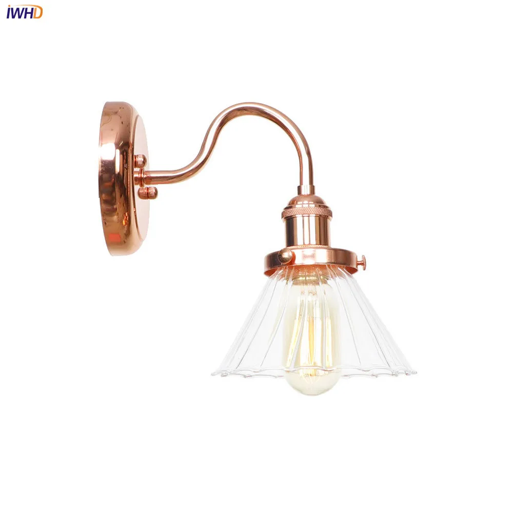 iwhd nordico moderno levou lampada de parede com interruptor criativo rose golden wall luz abajur de vidro espelho de luz luz do banheiro do vintage 01