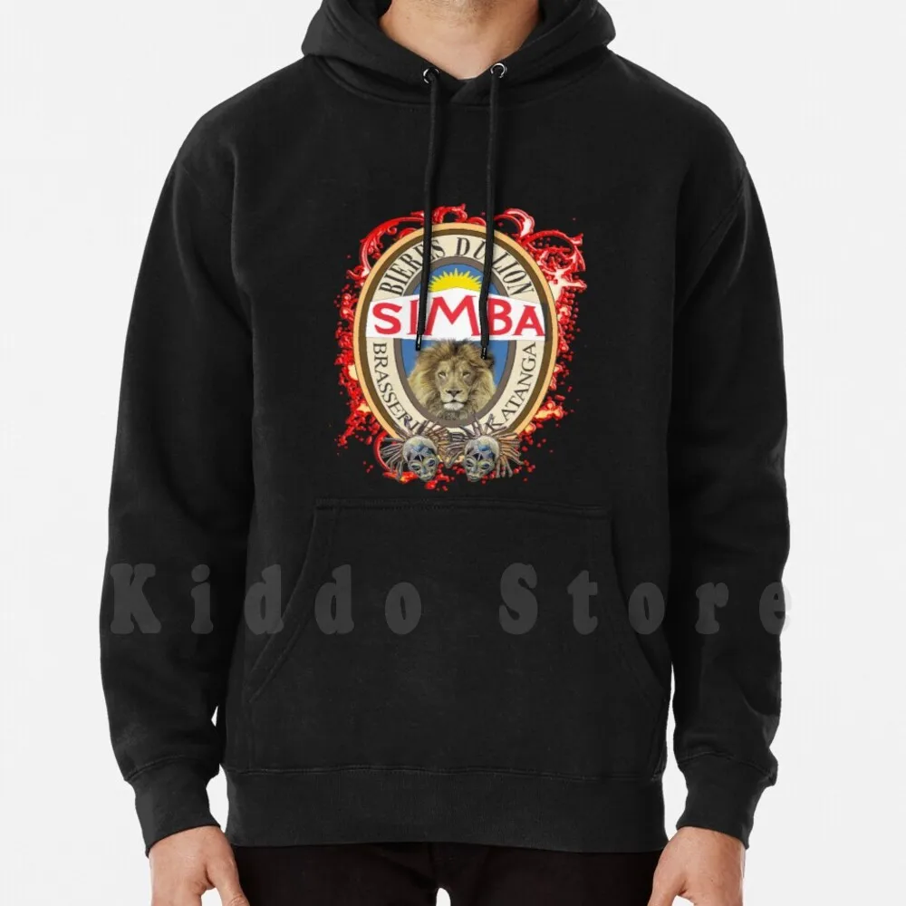 Simba Beer , Congos's Number One Brew Hoodie Long Sleeve Beer Simba Africa Congo