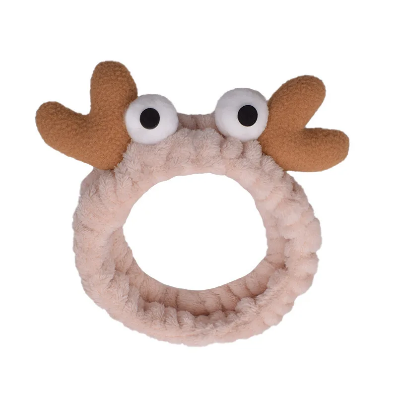 2021 Trend Fashion Women Korean Funny Plush Crab Headband INS Female Face Wash Makeup Headband Hairbands Hair Tie Accessories