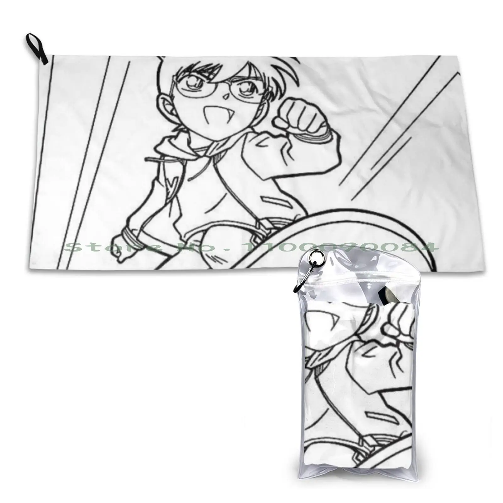 Detective Conan Quick Dry Towel Gym Sports Bath Portable Rilakkuma Cutedesigns Soft Sweat-Absorbent Fast Drying Pocket