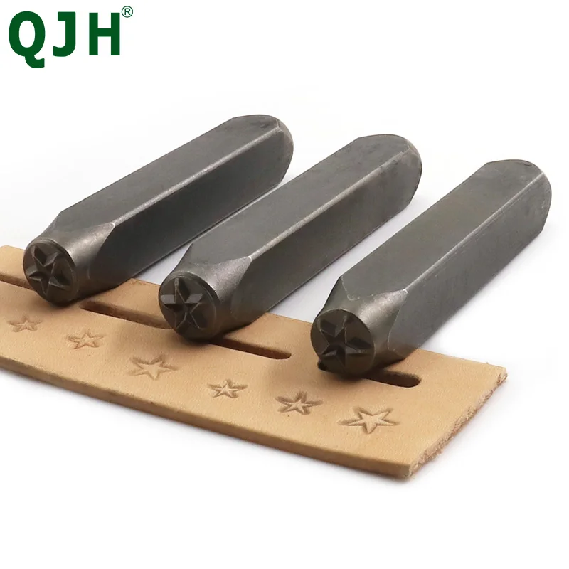 DIY Leather stamp tool Star Shape Seal Tool Steel number word punch Pentagram Seal Carving Stamping Solid Metal Tool