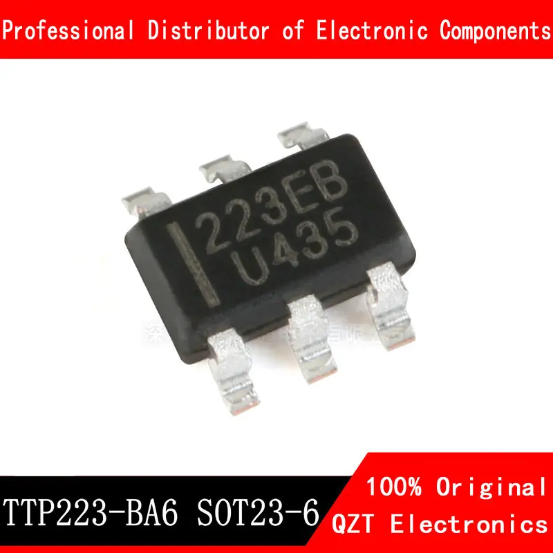 10 unids/lote TTP223-BA6 TTP223 SOT-23 223B SOT23-6 SOT SMD nuevo y original IC Chipset