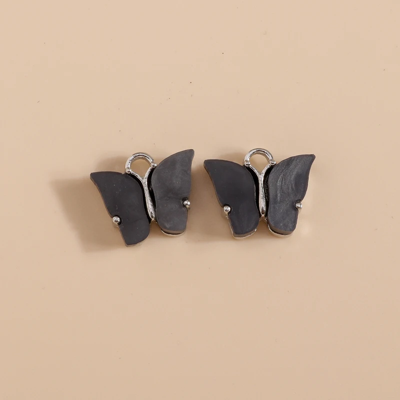 Leslie 10 stücke 12x10mm harz tier schmetterling charms für ohrringe diy handgemachte schmuck zubehör – Detail 10