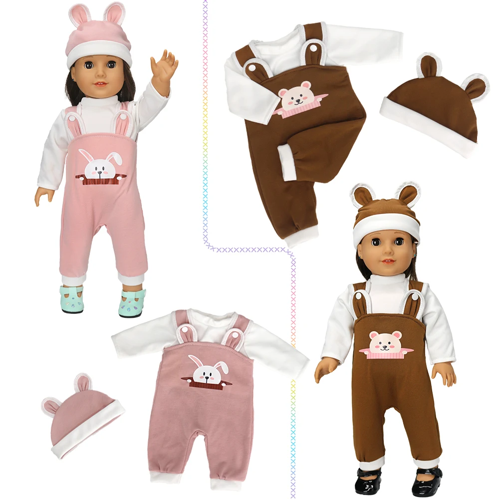 2023 New popular Suit For 18 Inch American Girl Dolls 45cm Girl Doll Clothes And Accessories, Shoes are not included.