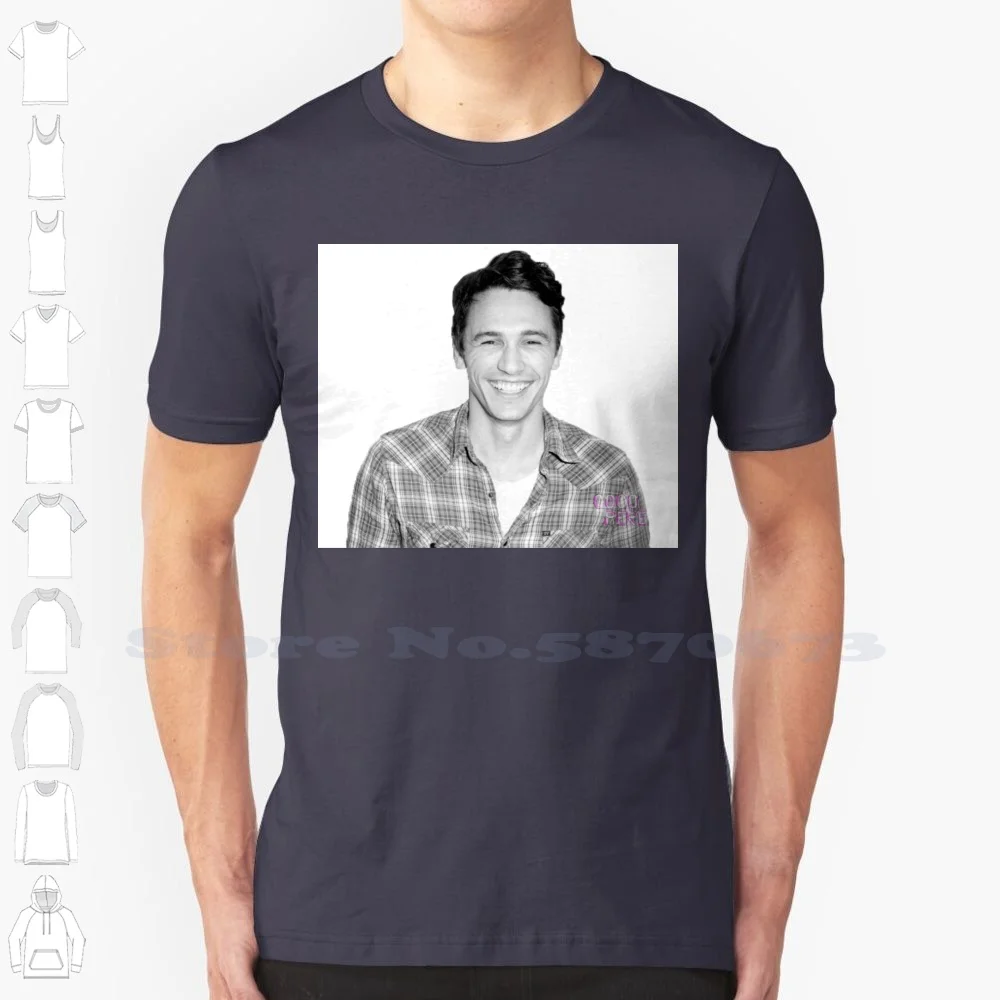 James Franco 100% Cotton T-Shirt James Franco Guy Hot Brunette Smile Celebrity The Interview This