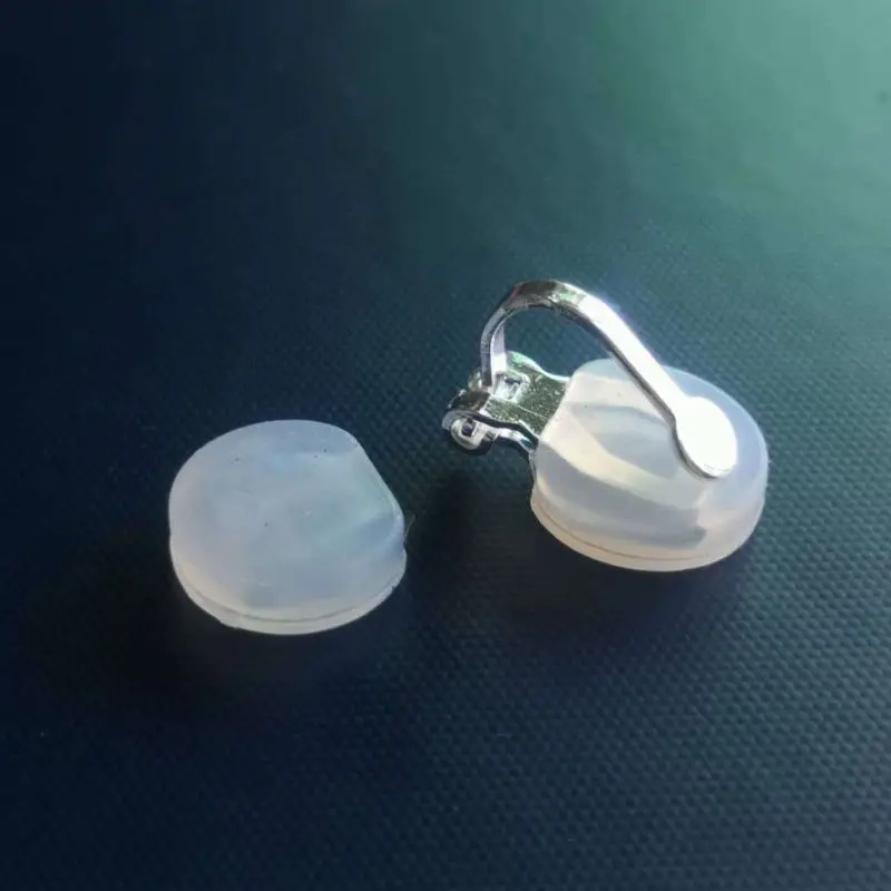 100Pcs Earring Pads Support Stabilizer Silicone Comfort Earring Cushion for All Sizes Clips on Earrings Jewelry Findings