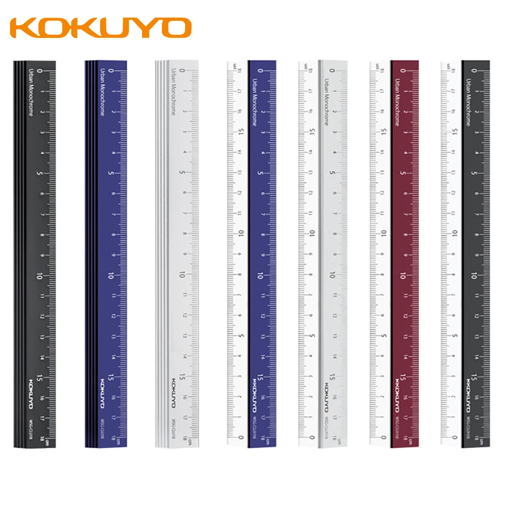 

1Pcs Japan KOKUYO Campus Aluminum Ruler Art Office Measurement Portable Ruler Clear Translucent Plastic Ruler Durable 18cm