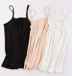 Female Camisoles  Summer Girl Sexy Strap Cotton Sleeveless Thin Camisole Vest Women Classic Solid Color All-match Base Vest 2021