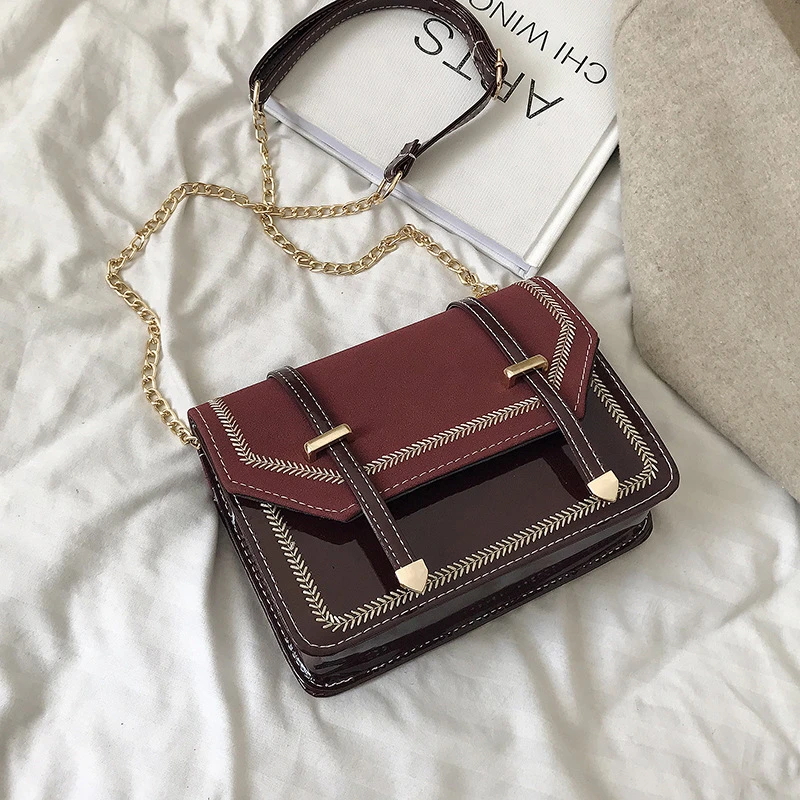 Female 2021 new Korean fashion chain messenger small square bag retro simple single shoulder bag