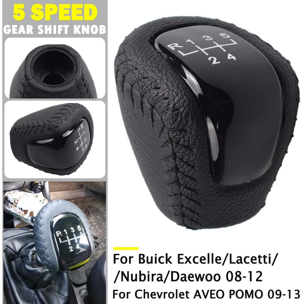 5 Speed MT Gear Shift Knob for Buick Excelle Lacetti Nubira Daewoo 08-2012 Head Ball Pen MPP POMO for Chevrolet AVEO 2009-2013