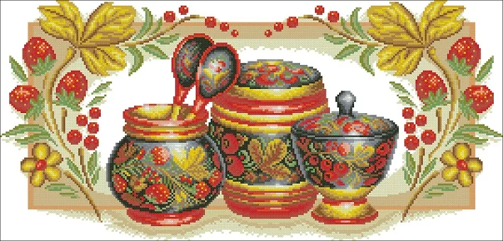 

Two Bottles of Gold Counted Cross Stitch Kits, Embroidery Needlework Sets, DIY, 11CT, 14CT, 18CT, 21