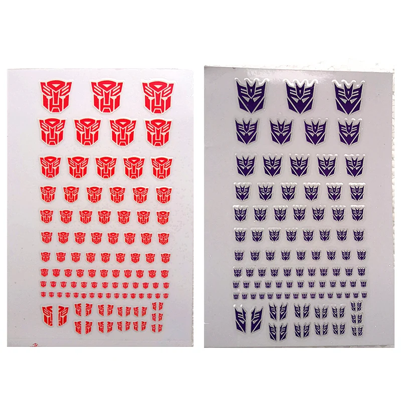 Transformation Decepticons Autobots G1 Stickers 90+ Symbol Decal for Custom DIY Scene Accessories  0.6*0.6--1.5*1.5Cm Decoration