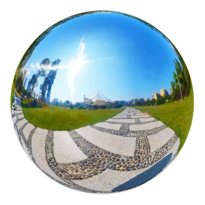 5 Pcs Stainless Steel Gazing Balls Mirror Polished Hollow Ball Reflective Garden Sphere Floating Pond Balls