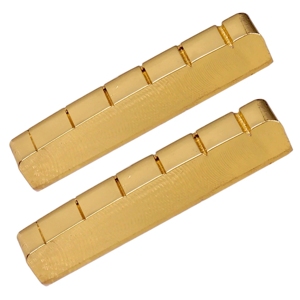 1Pcs 6 String Pre-slotted Brass Nut Bridge Nut 42mm for LP EPI Electric Guitar Replacement Parts Guitar Accessories