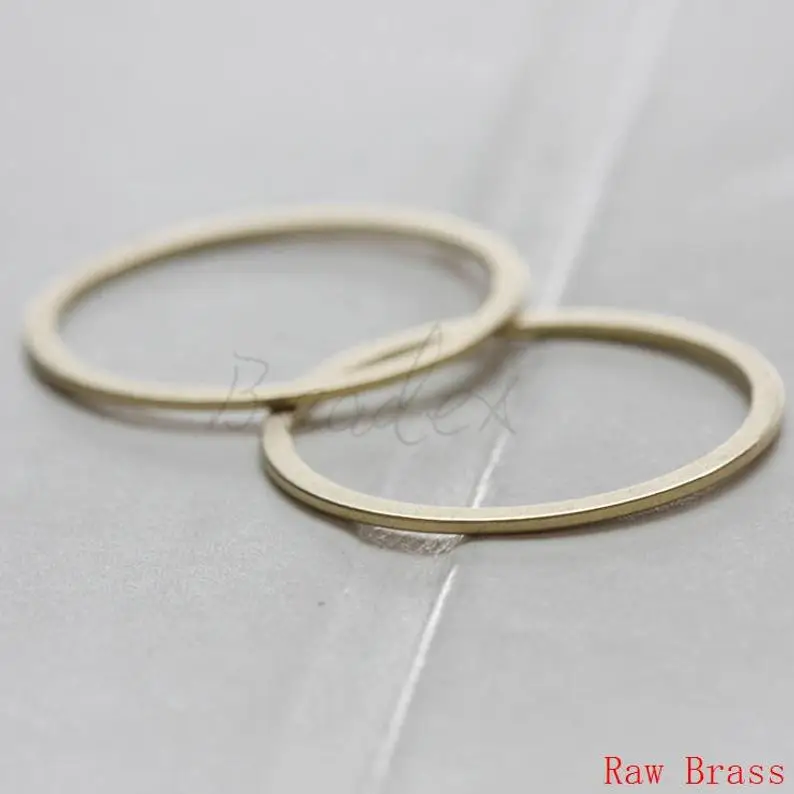 Solid Brass Flat CLOSED Ring - Link - Loop 32x2mm (3605C)