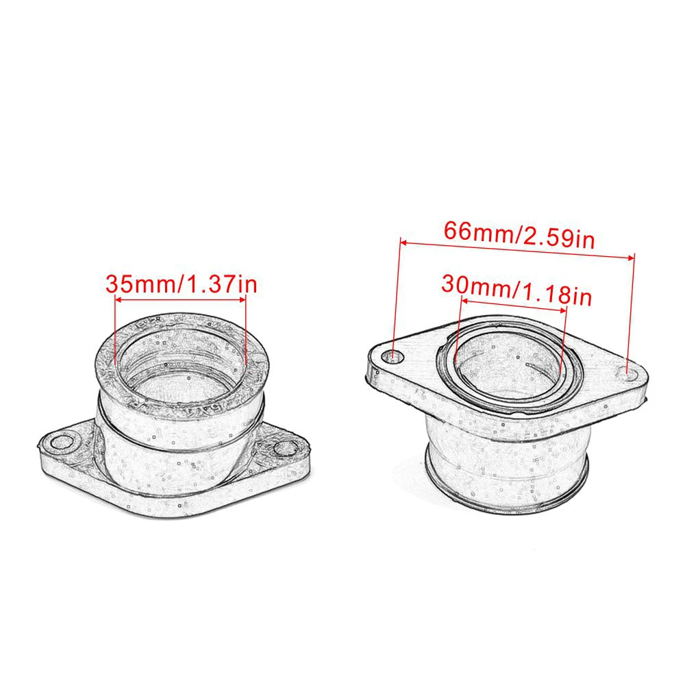 Motorcycle Parts Carburetor Interface For Yamaha 5Y1-13586-01 XT550 XT 550 1982 1983 Carburetor Pad Plastic Intake Manifold