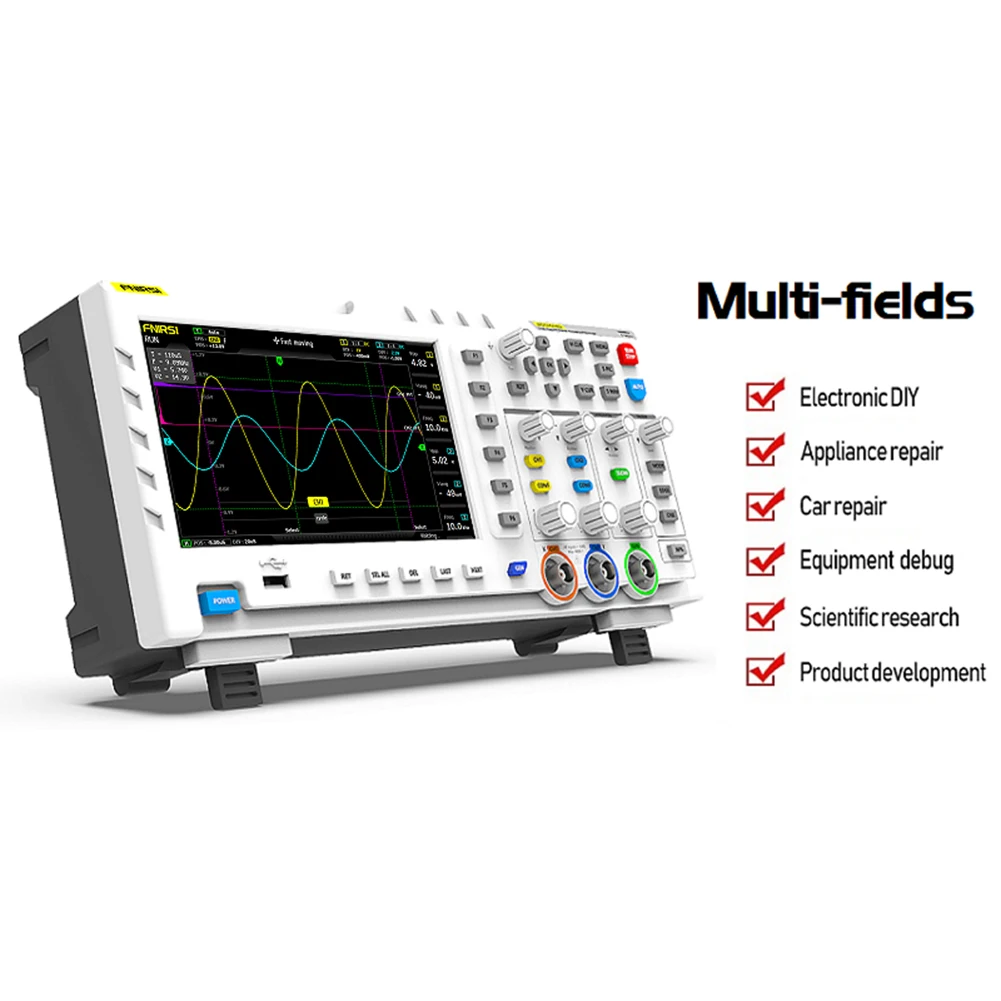 FNIRSI 1014D Digital Oscilloscope Dual Channel Input Signal Generator Osiloscopio Digital 1GSa/s Sampling Rate 1GB Storage