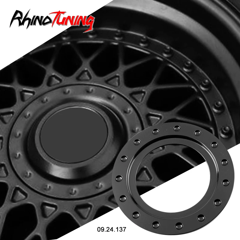 Rhino Tuning 4 pz 149mm tappi ruota Auto per cerchi mozzo nero copertura centrale ruote Twist Nut Lock Part Ring 09.24.137 Auto Styling