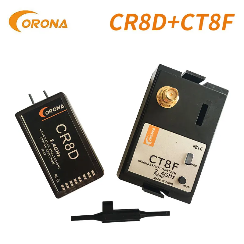 

Corona CT8F+CR8D DSSS V2 receiver Futaba Module receiver 2.4G system for Futaba T8FG transmitter RC drones