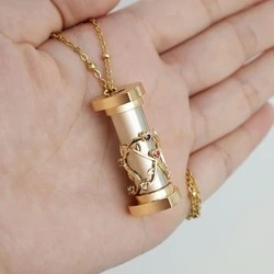 Mini Kaleidoscope Monocle Necklace Camera Lens Fractal 3D Diffraction Kaleidoscope Pendant Necklace Fashion Jewelry