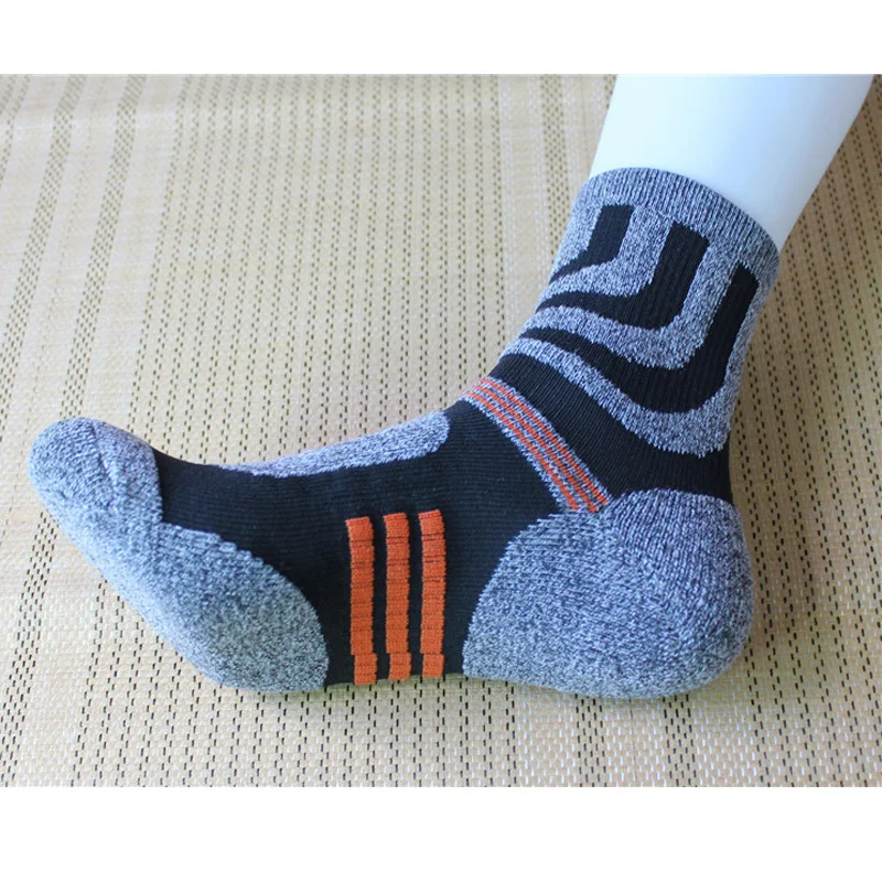 Coolmax-calcetines de compresión de algodón para hombre, medias de felpa para correr, fútbol, deporte al aire libre, baloncesto, ciclismo y viajes,