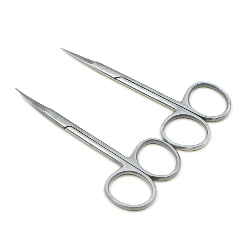 Stainless Steel Double Eyelid Scissors Instrument Set Plastic Tools Straight & Curved Surgical Grade Beauty Operation Tools