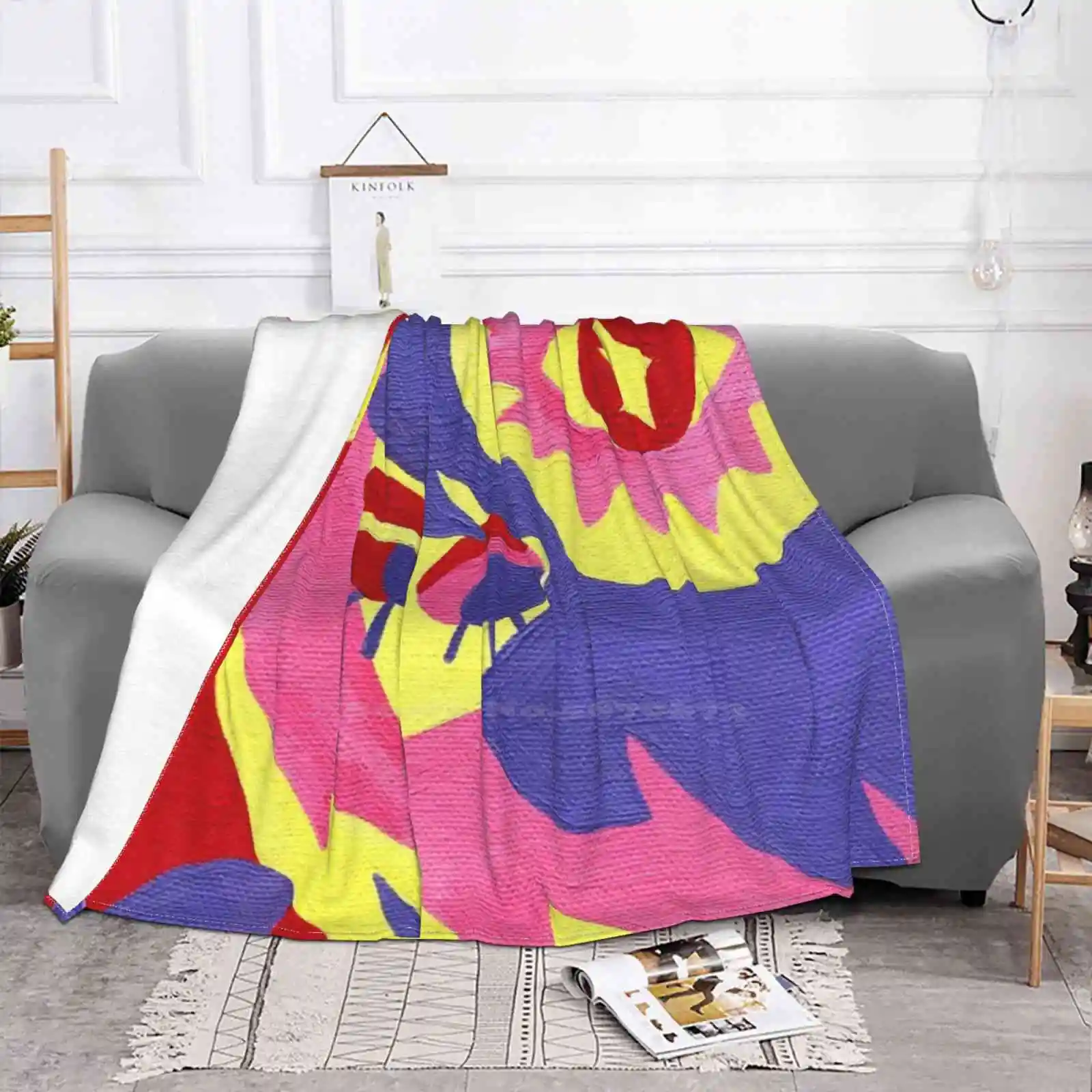 Untitled Low Price New Print Novelty Fashion Soft Blanket Psychedelic Surreal Purplesfinx Trippy Saturated Colors