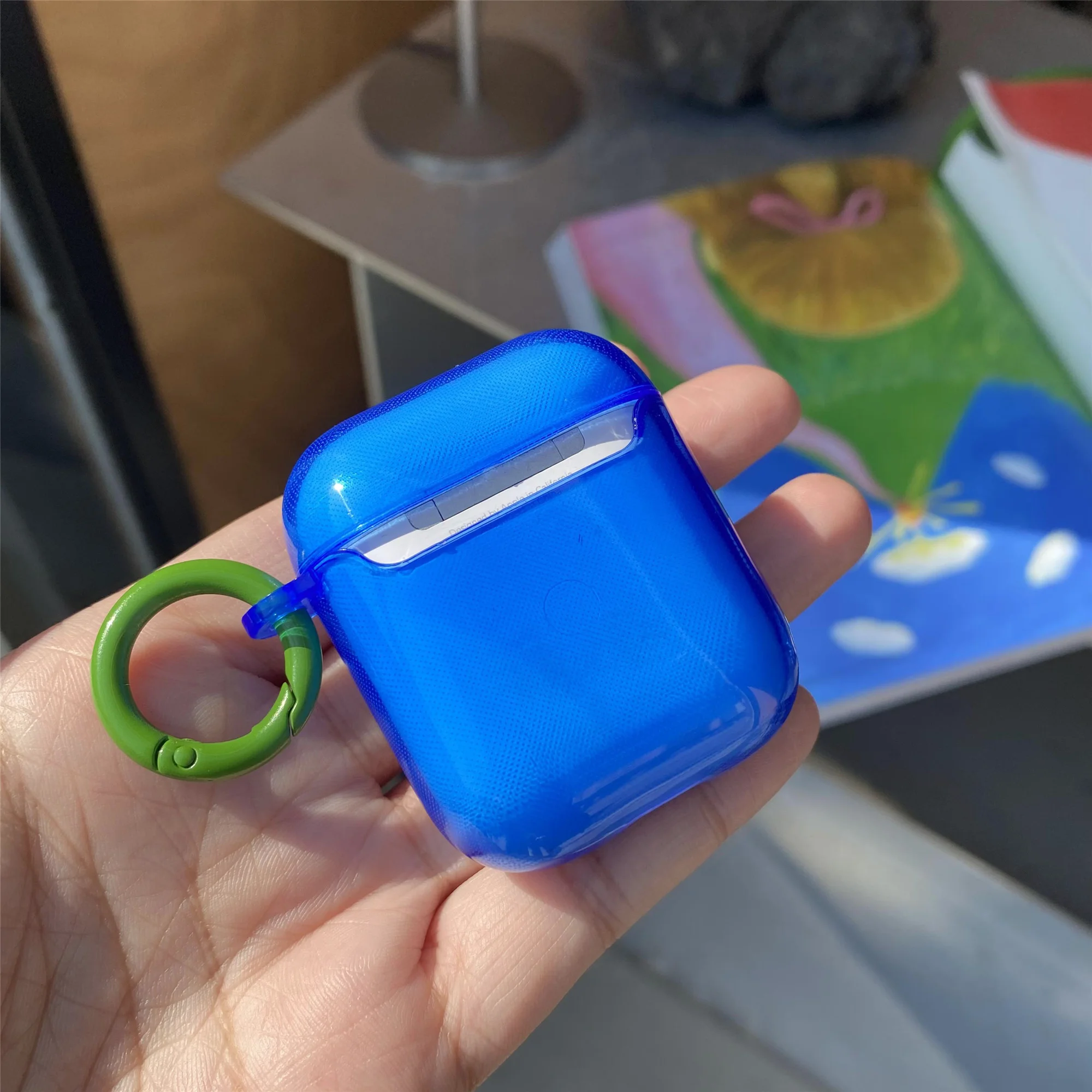 Dinosaur Panda animal Blue Fluorescence TPU custodia per auricolare bluetooth per airpods 3 pro custodie per apple airpod 1/2 cover cuffie