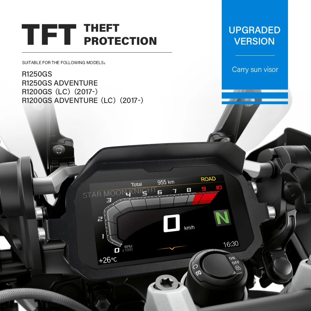 

Для BMW R1250GS R 1250 1200 GS Adventure R1200GS LC ADV Meter Frame Cover TFT Theft Защитная пленка для экрана, защита для прибора