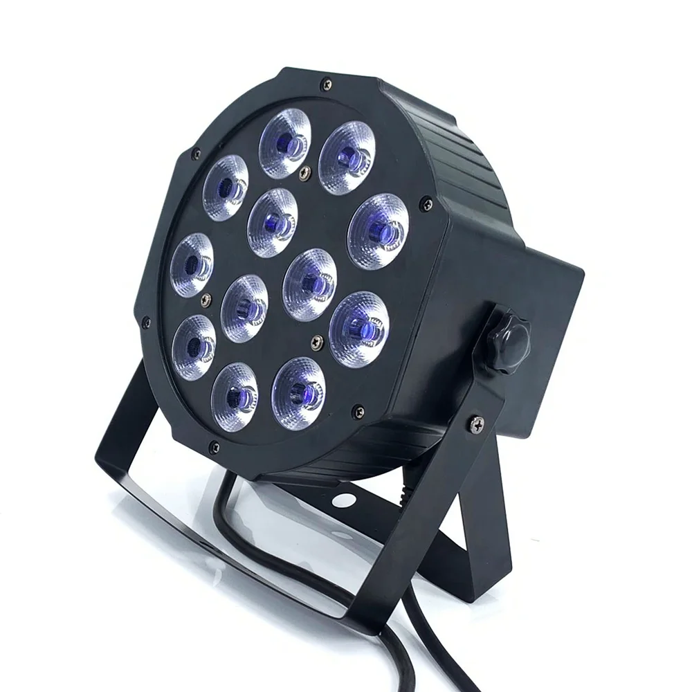 4 Stück Kabellose LED-Par-Scheinwerfer RGBWA UV 6in1 12x12W DMX Wandfluter Bühnenlicht Professionell für Party KTV Disco DJ – Detail 6