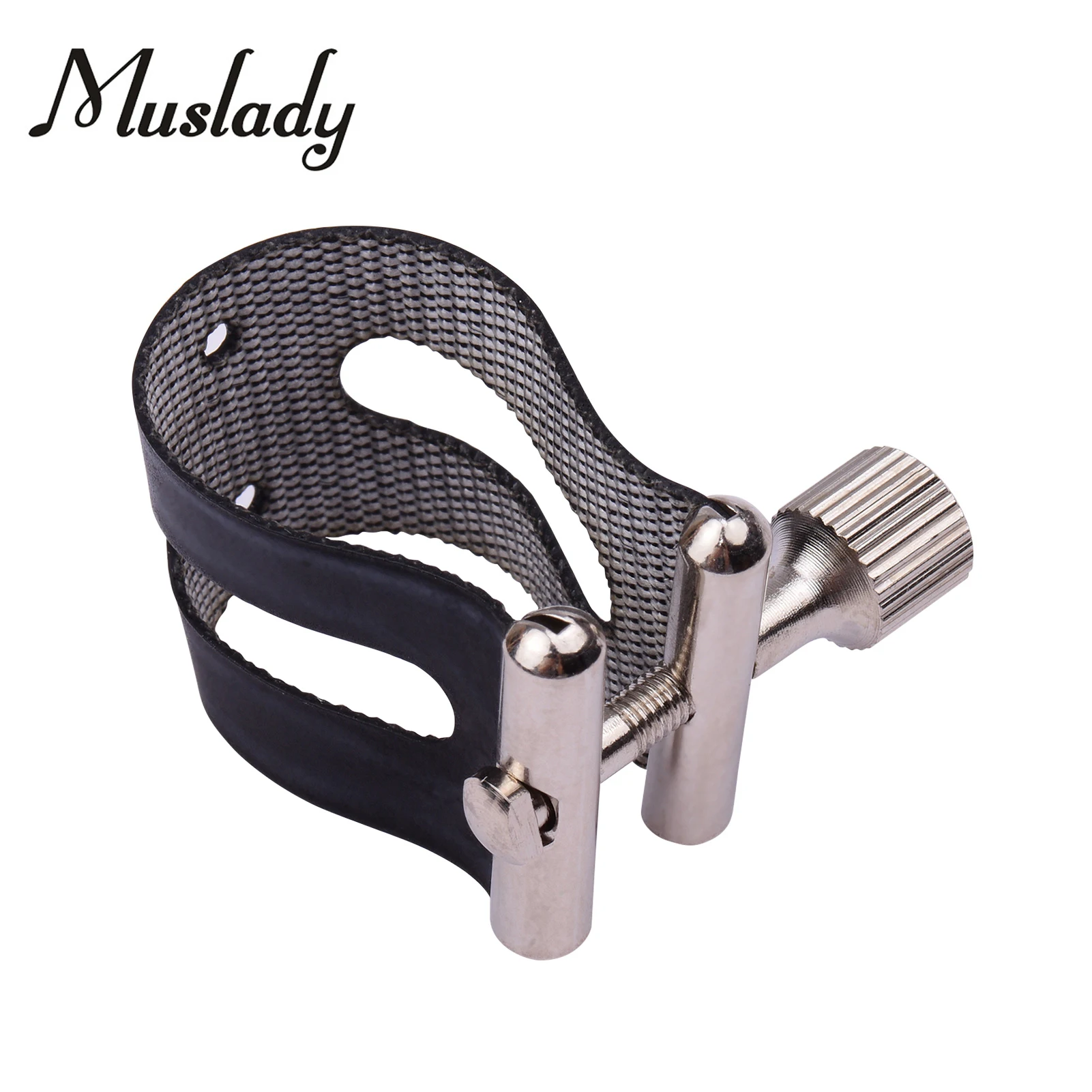 Muslady Saxophone Ligature Compact Durable Sax Ligature for Alto/Tenor Saxophone Bakelite Metal Mouthpiece Instruments accessory