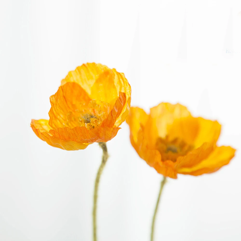 

5pcs artificial flower bouquets orange color artificial corn poppy flowers bouquets&Papaver rhoeas&Coquelicot bunches