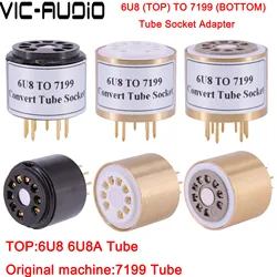 1Piece 6U8 TO 7199 Vacuum Tube Amplifier DIY 9Pin TO 9Pin Tube HIFI  Audio Vacuum Tube Adapter Socket Converter