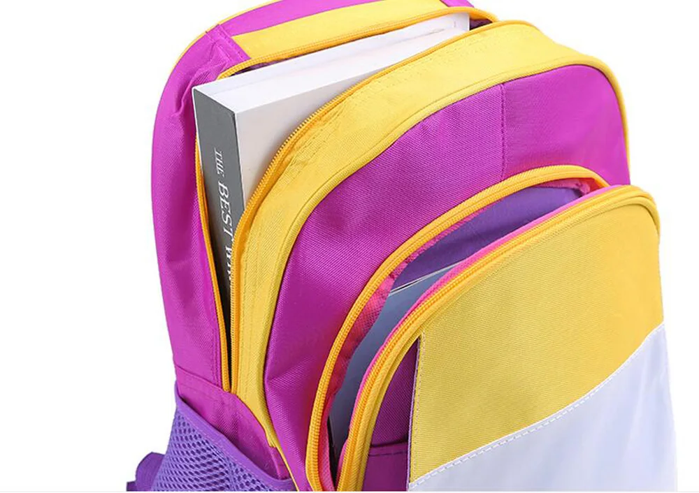 Dhl10pces/lote sublimação diy em branco grande capacidade crianças schoolbag jardim de infância saco de livro transferência quente impressão tamanho 41*15*30cm