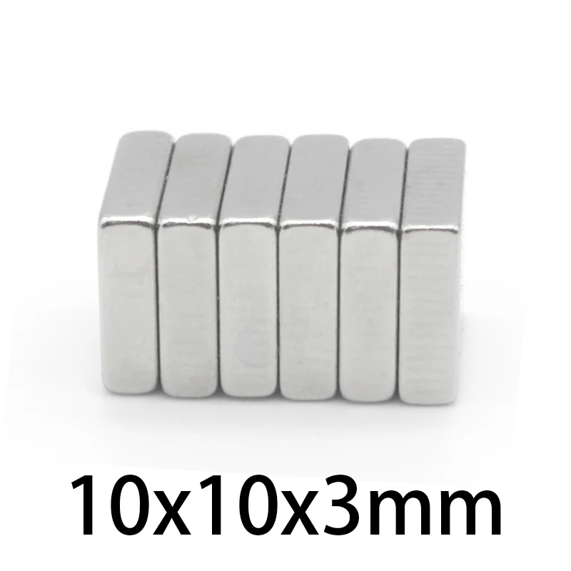 

10-200pcs Neodymium magnet small Block 10*10*3mm strong magnet super powerful Permanent permanent rectangle magnet 10x10x3mm