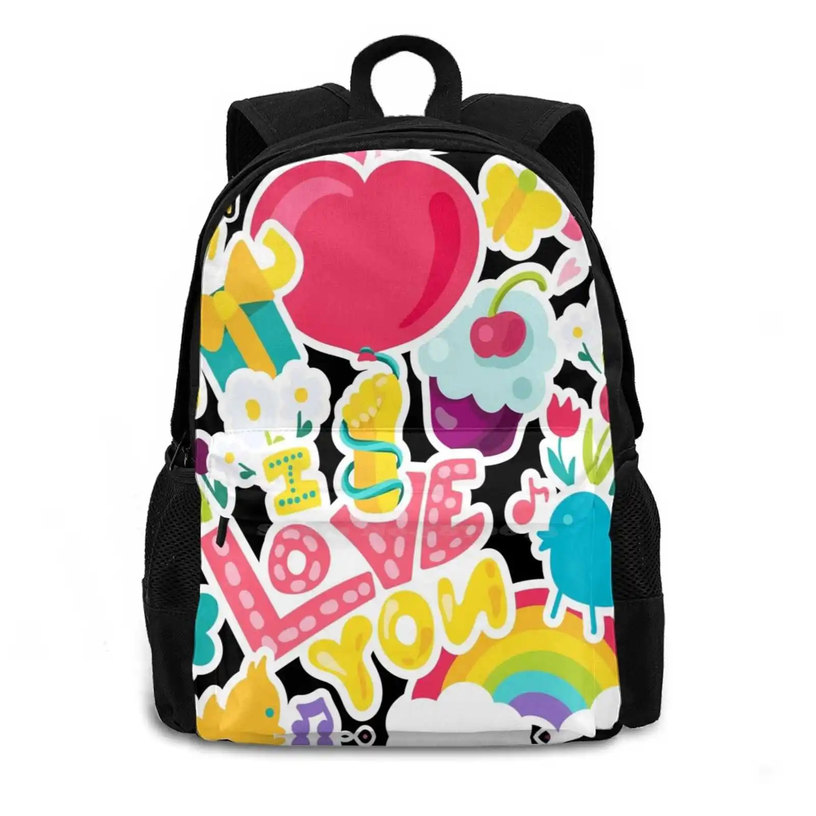 Funny Love Design Fashion Pattern Design Travel Laptop School Backpack Bag Lovesick Girls Magnets Lovesick Girls Skins Lovesick