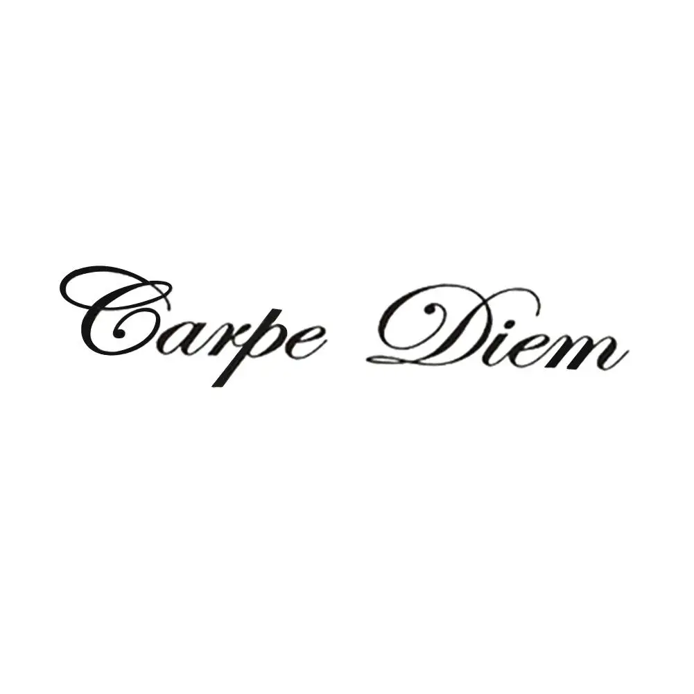 20 - 58cm Fashion Letter Printed Carpe Diem Reflective Waterproof Vehicle Decal Sticker