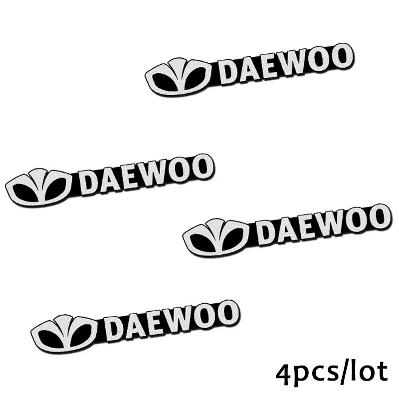 2/4pcs Car Accessories Auto Audio Aluminum Speaker Stereo Stickers For Daewoo Matiz Nexia Lanos Kalos Gentra Nubira Car Styling