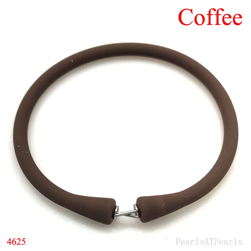 Wholesale 6.5 inches/160mm Coffee Rubber Silicone Band for Custom Bracelet