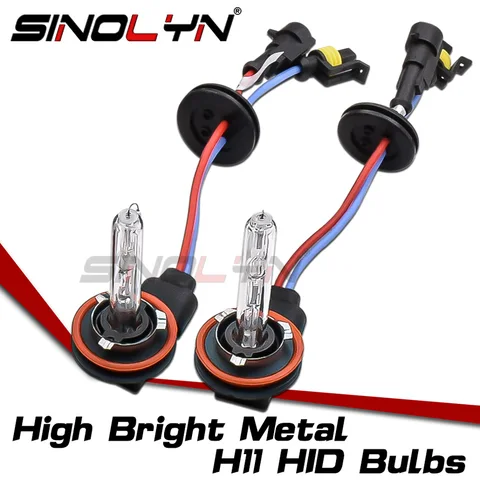 Ксеноновые лампы Sinolyn H11 для противотуманных фар, Сменные линзы для передсветильник фар, аксессуары для автомобиля, настройка 3000K 5500K 6000K 12V 35W