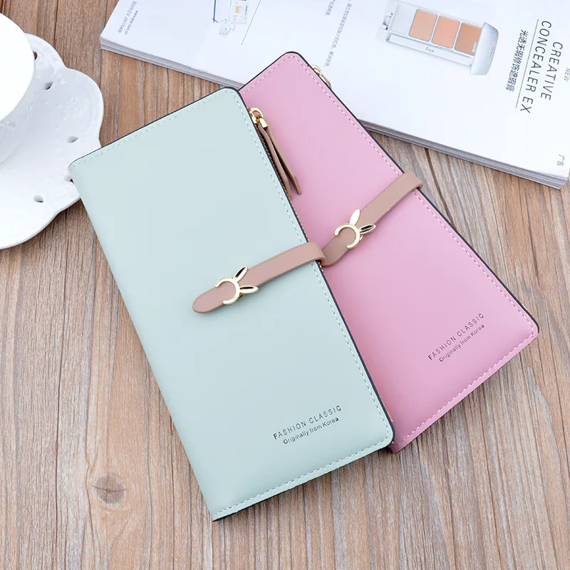 New Women Pu Leather Wallets Female Long Hasp Purses Large Capacity Money Bag Phone Pocket Multifunction Clutch Coin Card Holder