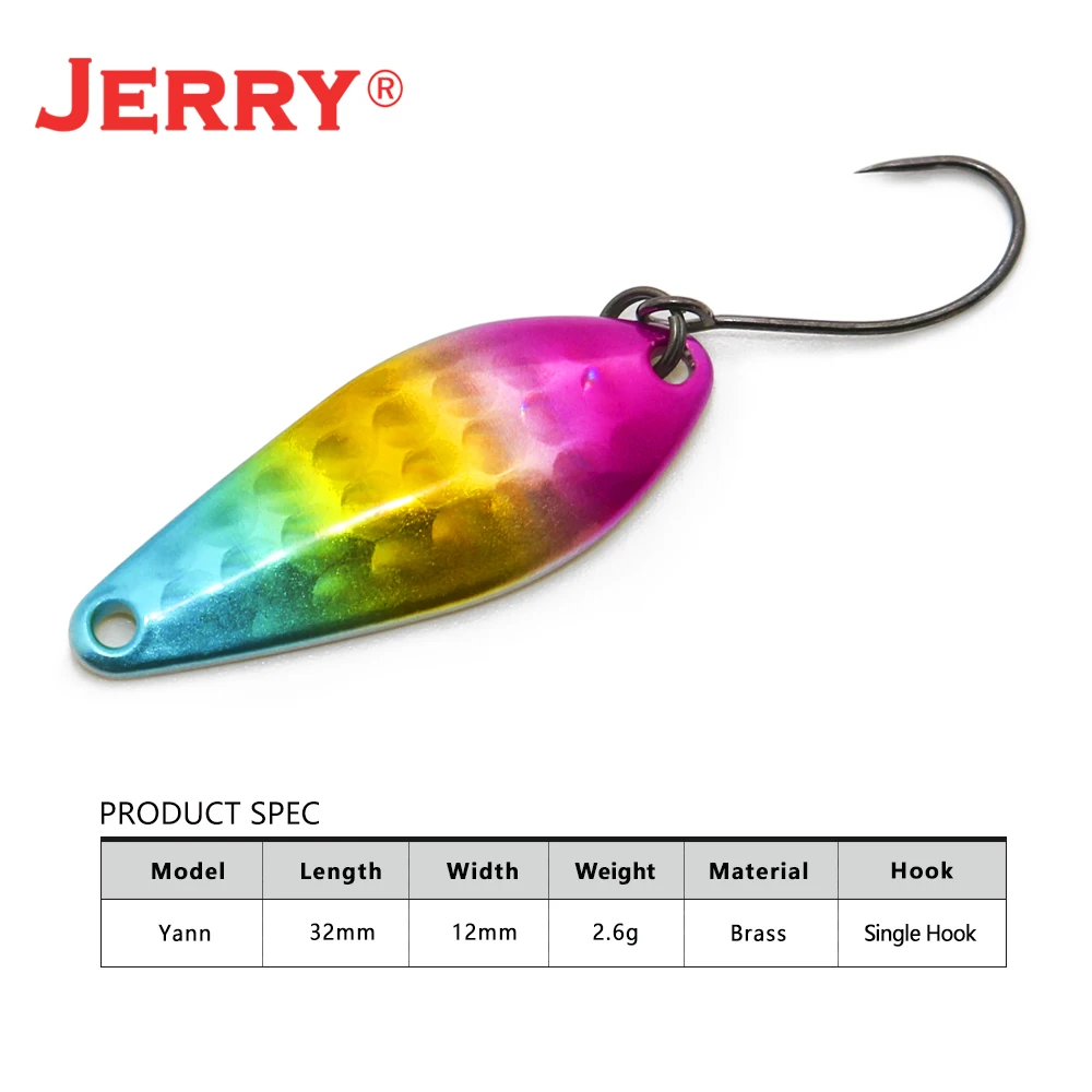 Jerry YANN Ultralight Wobbler Fishing Spoon Lures Trolling Aera Trout Hard Spinning Bait 2.6g Artificial Tackle For Bass