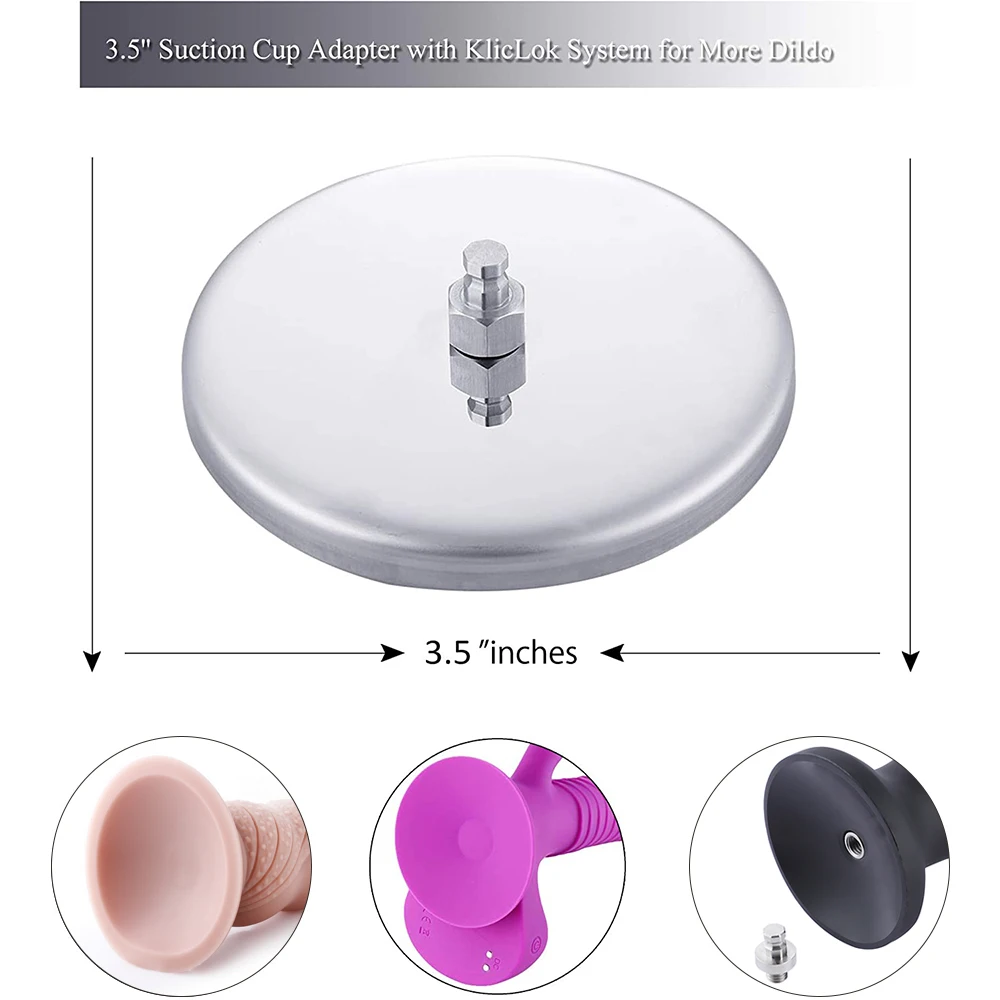 Hismith-Adaptador de Ventosa con Kliclok y conector rápido, 9cm, conector Universal antideslizante, máquina sexual, accesorios para adultos