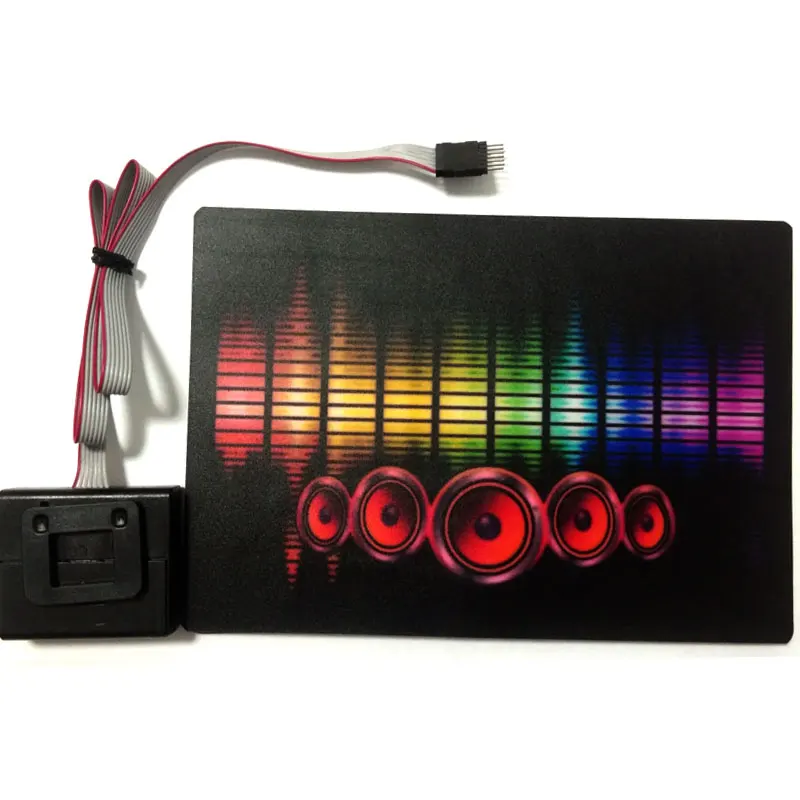 Christmas Music Party Light Up El Panel T-shirt Music Sound Activated Flashing El Panel For T-shirt
