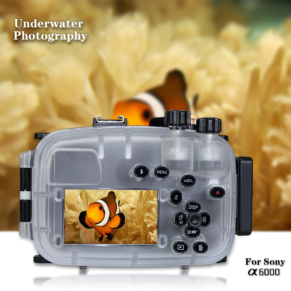 Seafrogs 130ft/40m Waterproof Box Underwater Housing Camera Diving Case for Sony A6000 16-50mm Lens Camera Bag Case Cover