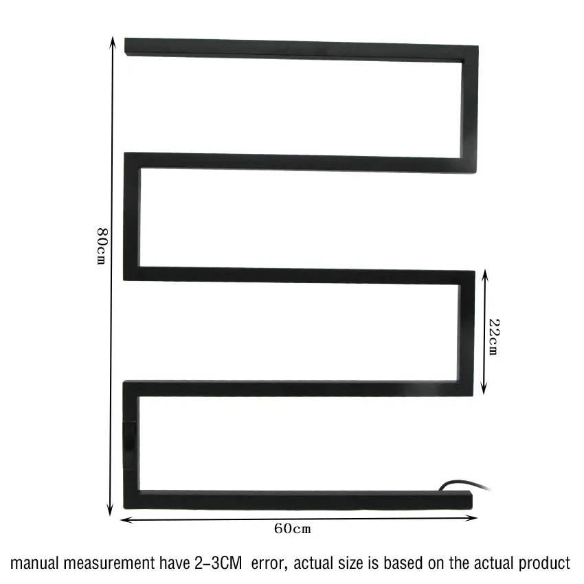 Bow shaped Electric bath towel warmer 304 stainless steel shower room heated towel warmer rack can be timing/temperature control