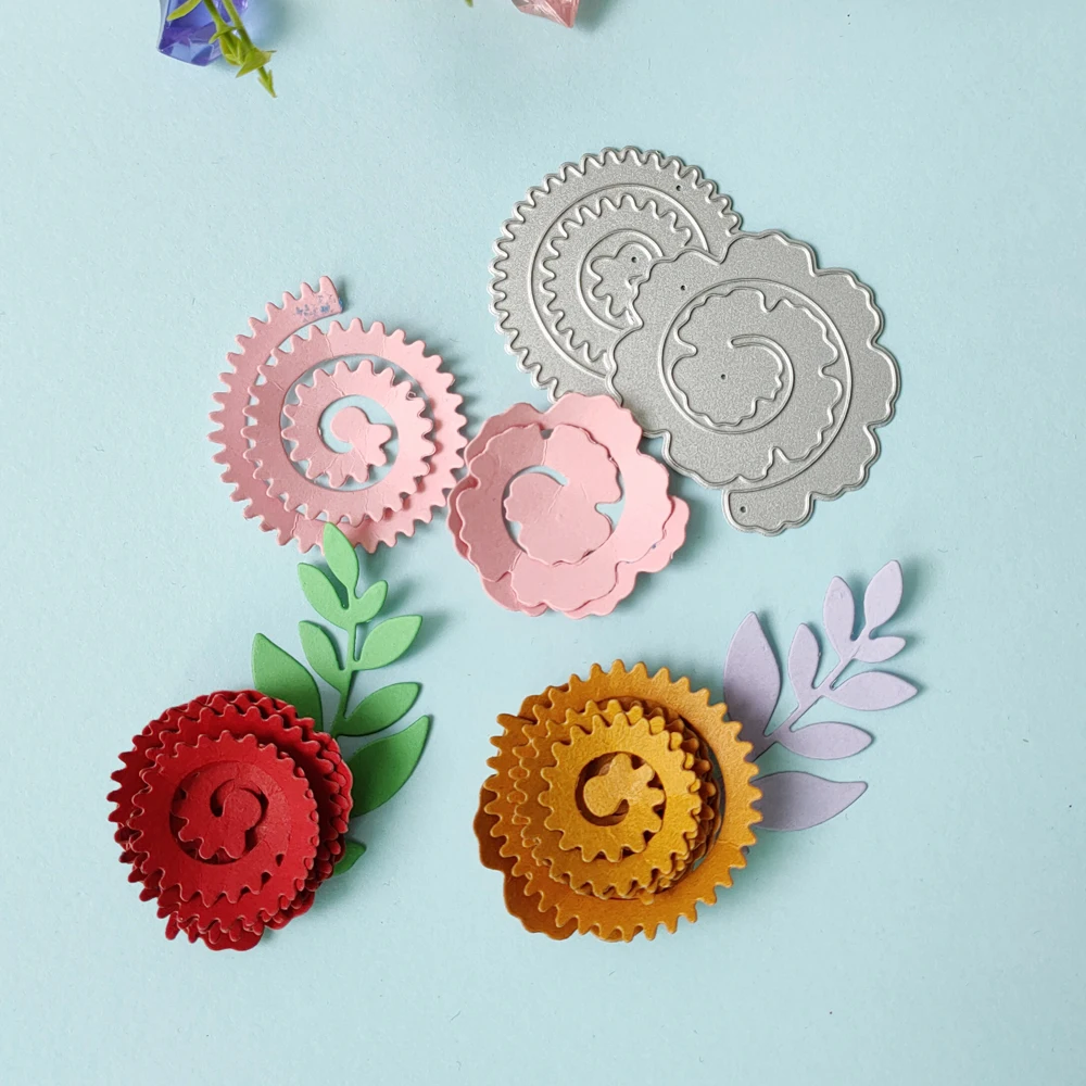 

New Little spiral flower Metal cutting Die scrapbook Decoration embossed Photo album Decoration Card making DIY Handicrafts