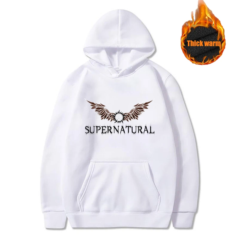 Supernatural Winchester Bros Sam Dean Hoodies Sweatshirts Student Hip Hop Hooded Pullover Sweatershirts Male Female Hoodie