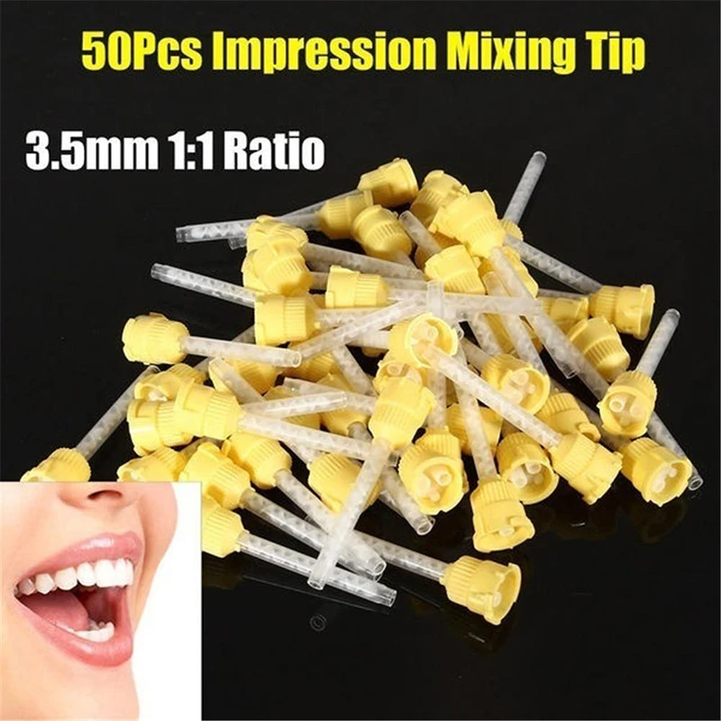 Dental Impression Mixing Tube Tips Universal Dispenser Gun 1:1 /1:2 Silicon Rubber Dispensing Gun 10:1 Dentist Material